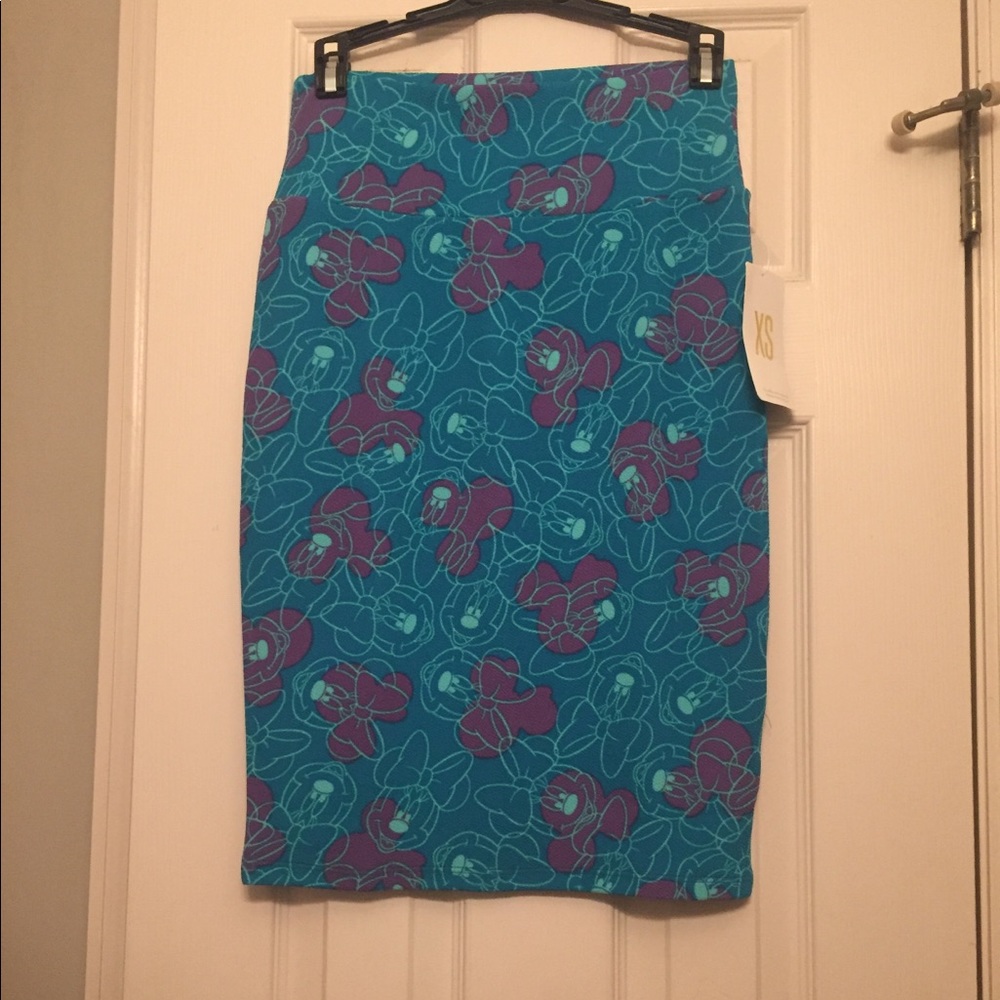 NWT LULAROE DISNEY Minnie Mouse Pencil Skirt, XS
